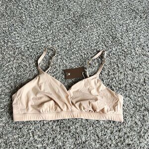 INLYRIC Women's Wireless Bralette Unlined Wireless Seamless Sz M Warm Beige New